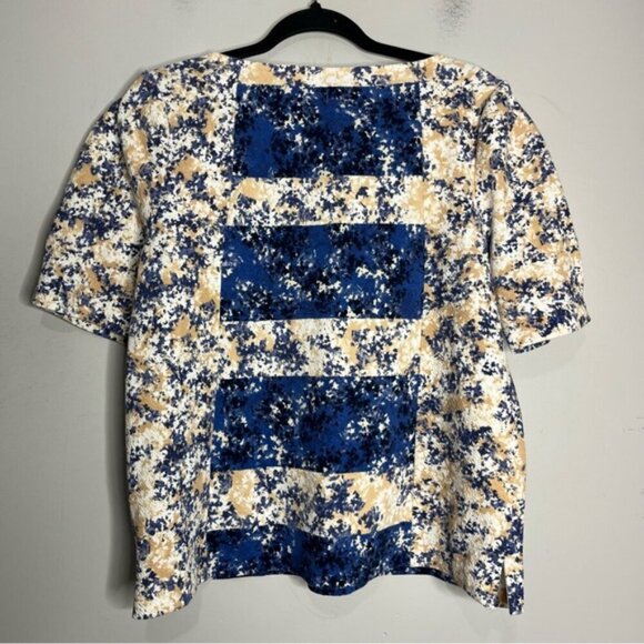 Anthropologie Postmark Floral Striped Textured Top, size L - Picture 8 of 12